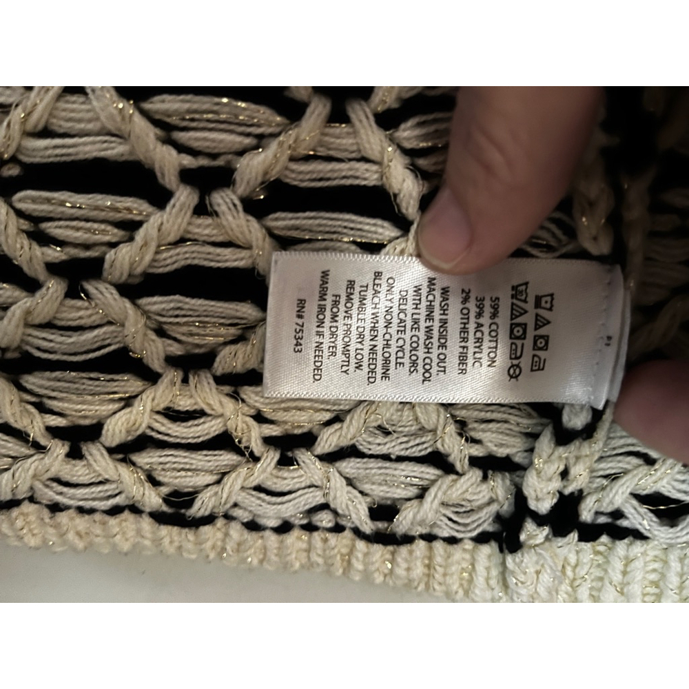 Max Studio Cardigan, Kid’s L (6X), Black & White - Picture 5 of 11